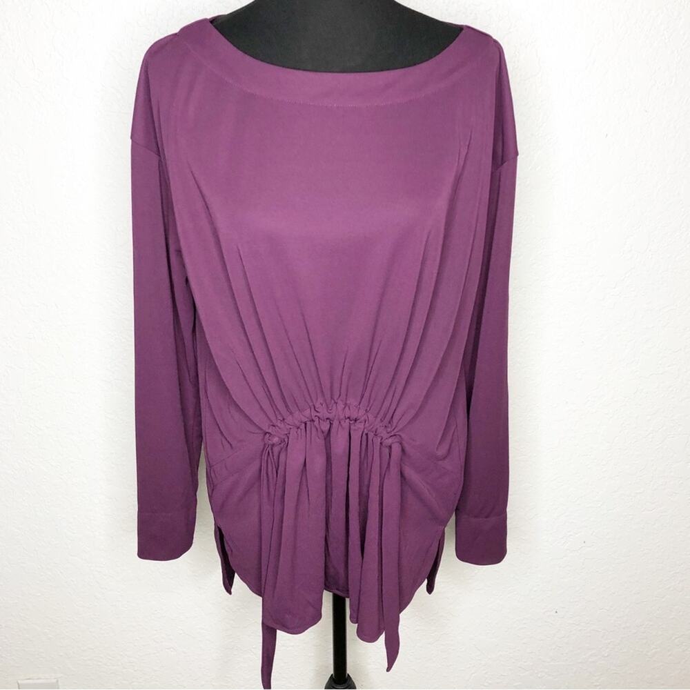 Eloquii purple gathered tie front top size 14 / 16